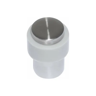 Дверной упор DOORLOCK DL DS004 SS нержавеющая сталь, 30/35мм, высота 40мм, серая резина 74233