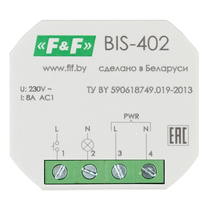 Реле импульсное Евроавтоматика BIS-402 220 В 8 А тип АС
