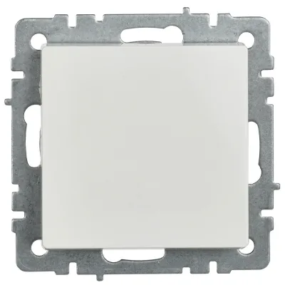Переключатель IEK Brite одноклавишный встраиваемый белый проходной (BR-V12-0-10-K01)