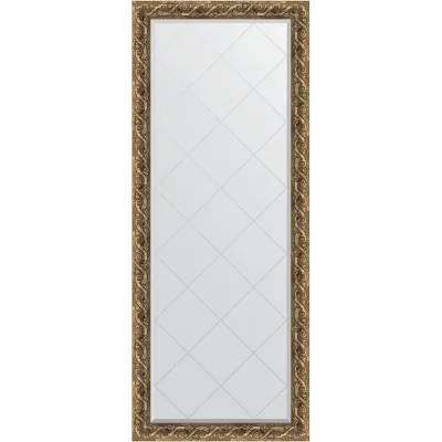 Напольное зеркало с гравировкой в багетной раме EVOFORM фреска 84 мм, 81x200 см BY 6311