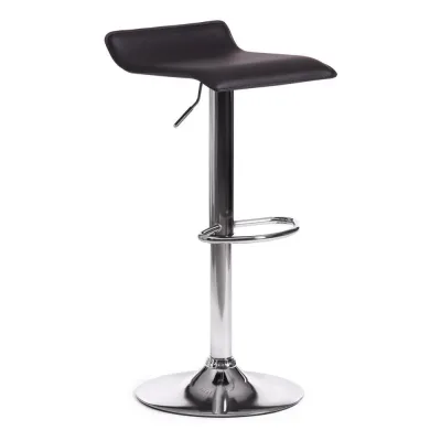 Барный стул Tetchair Kost (mod. ky509), 1 шт. в упаковке, металл, экокожа, 38x39x63-84 см, черный/хром 19770