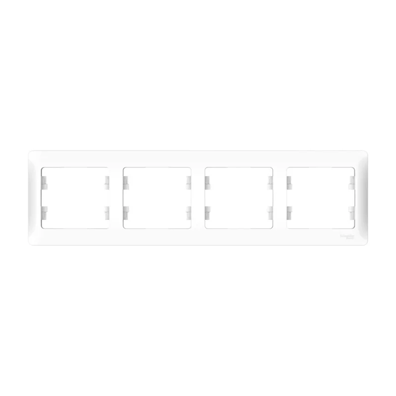 Рамка Systeme Electric Glossa четырехместная белая (GSL000108)
