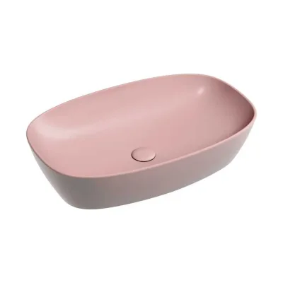 Умывальник-чаша накладная Ceramicanova Element овальная, цвет розовый матовый, 600х380х138 мм CN6049MP