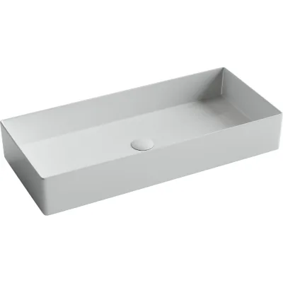Раковина накладная прямоугольная Ceramicanova 801x361x130, цвет белый CN6072