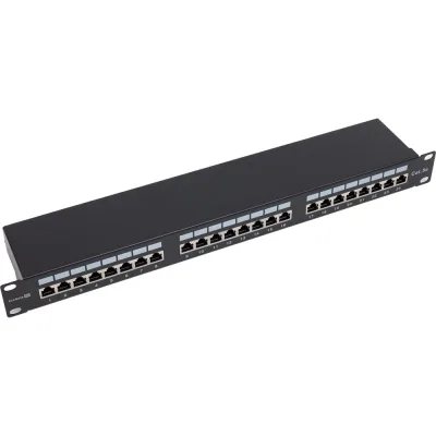 Патч-панель ExeGate EPP3-19-24-8P8C-C5e-SH-110D 19 FTP 24 port cat 5e dual IDC 1U RoHS Black 281083