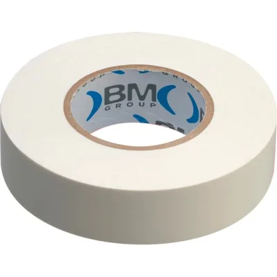 Изолента BM Group ПВХ, 19 мм x 25 м, цвет белый BM-ESB1925BI