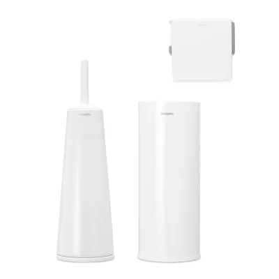 Набор аксессуаров для ванной Brabantia ReNew 3 предмета стальной белый