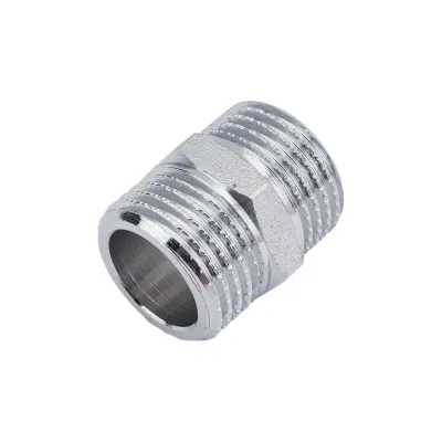 Латунный ниппель AV Engineering наружная-наружная 1/2 хром AVE303004
