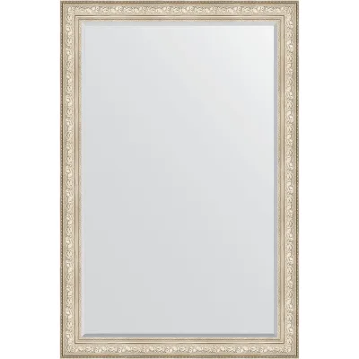 Зеркало EVOFORM с фацетом в багетной раме - виньетка серебро 109 мм (120x180 см) BY 3634