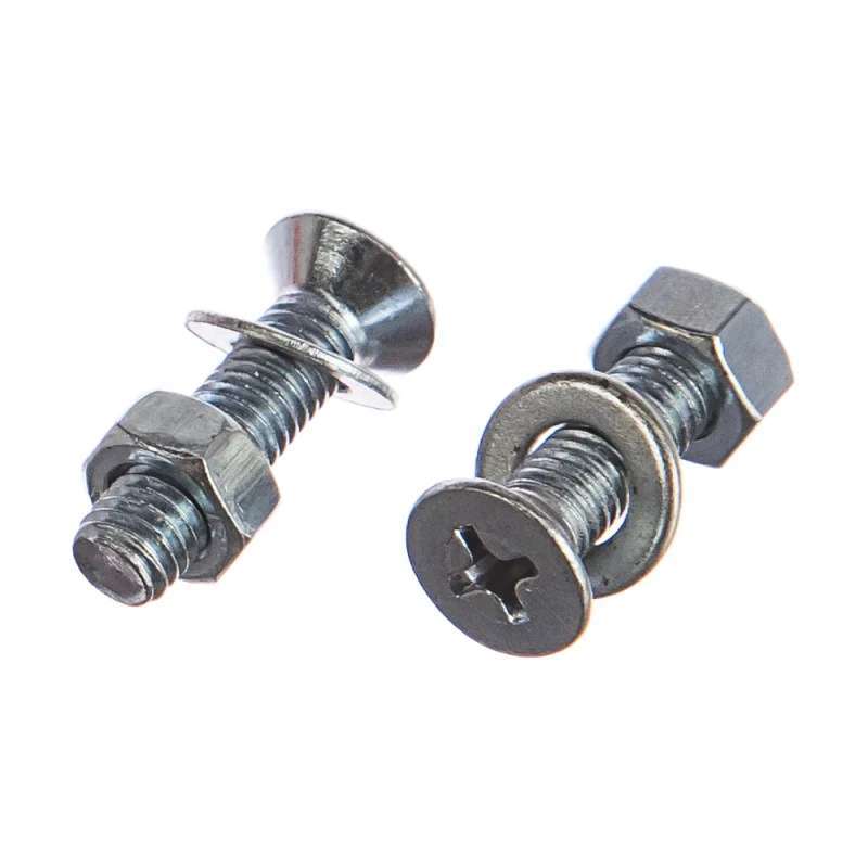 Винт с потайной головкой DIN965 оцинкованный M5x20 мм, в комплекте с гайкой и шайбой, 12 шт в пакете Zitar 114062