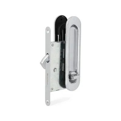 Ручка с замком для раздвижных дверей Palladium 01 BK CP 11944