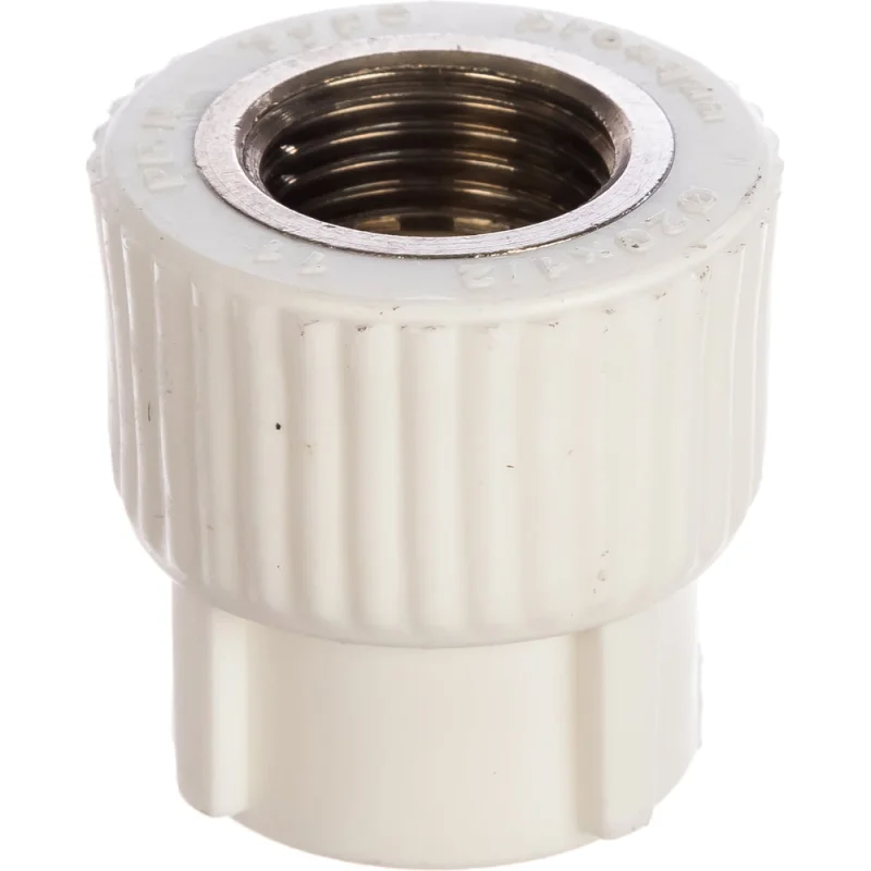 Комбинированная муфта PRO AQUA PP-R ВР Белая 20-1/2 PA22008Pb