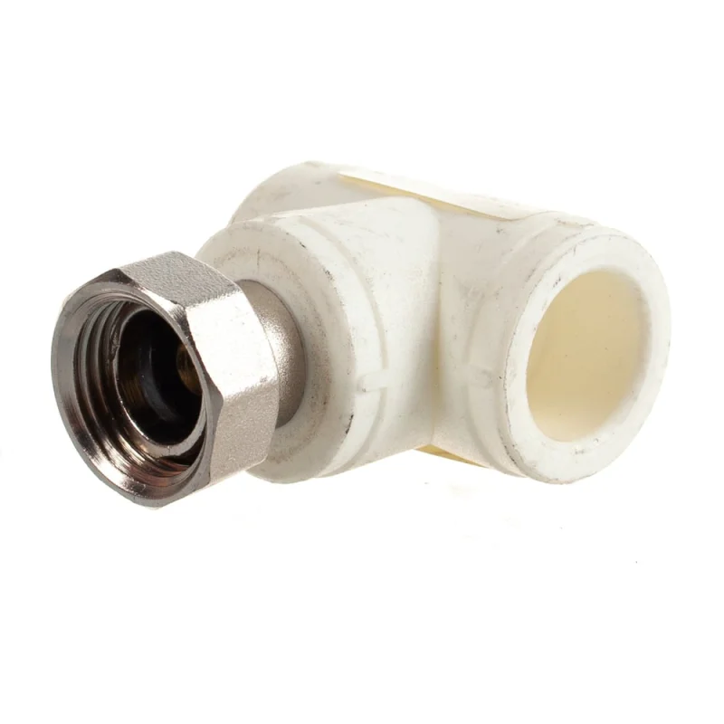 Тройник с накидной гайкой PRO AQUA PP-R белый 20 мм 1/2" PA29108b