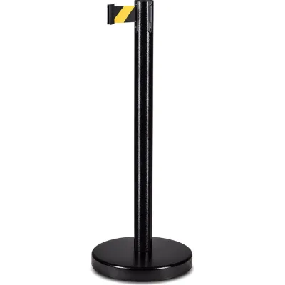 Стойка ограждения RUSBARRIER с лентой 2 м BSLN-326332 BLACK yellow/black