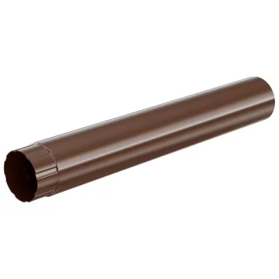 Труба водосточная МЕТАЛЛИК и КО 100x1000, цинк, 0.50 (RAL 8017) НN_02165417