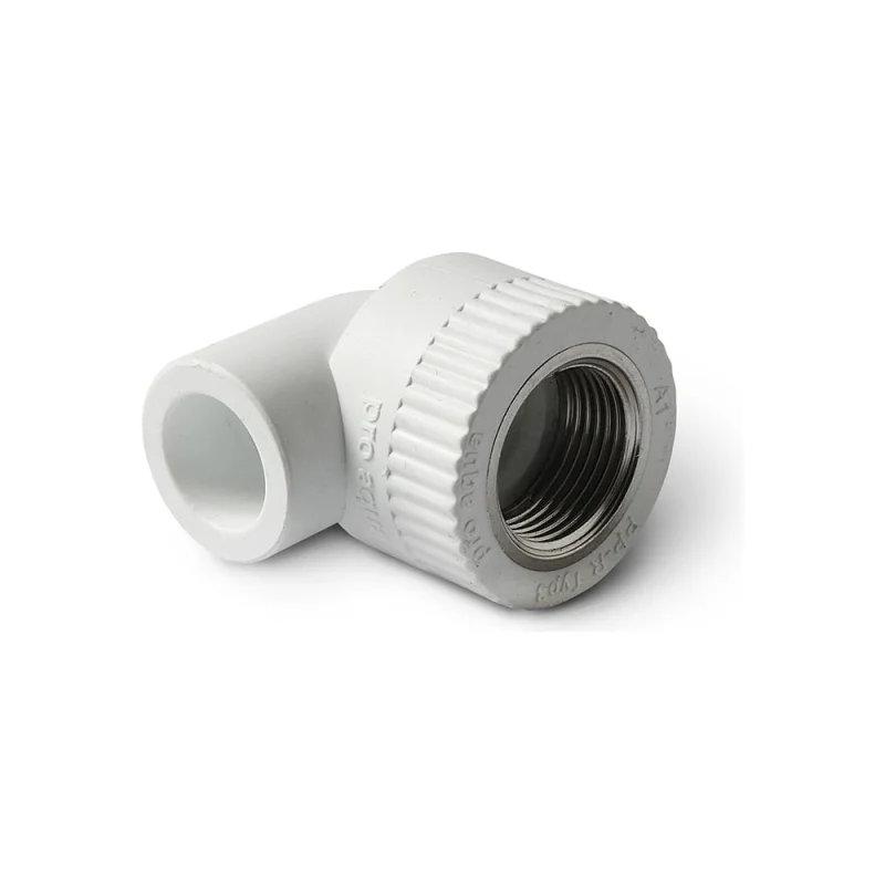 Комбинированный угольник PRO AQUA PP-R ВР белый, 25 мм, 1/2" PA26012Pb