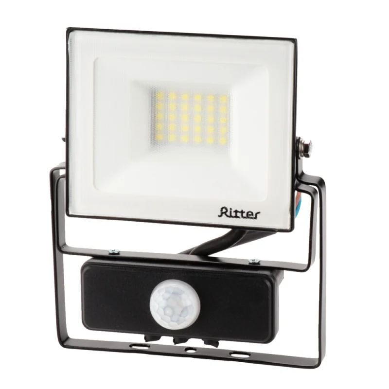 Прожектор светодиодный Ritter Profi 6500К 30 Вт IP65 с датчиком движения черный