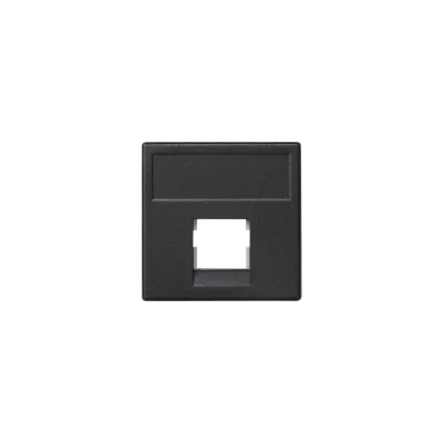 Универсальный адаптер Simon на 1 RJ45 коннектор, модуль К45, без защитных шторок, графит K076-14
