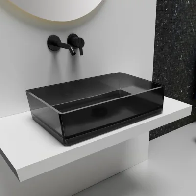 Накладная прозрачная раковина ABBER Kristall AT2803Onyx