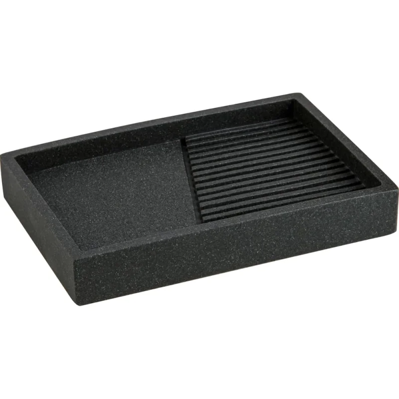 Мыльница PERFECTO LINEA Element черная 35-618403 ЦГ-2143290050