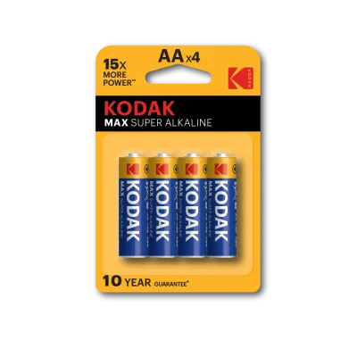Батарейка Kodak LR6-4BL MAX SUPER Alkaline [KAA-4] (80/400/17600)