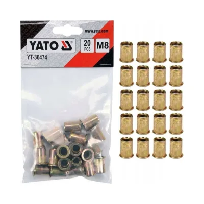 Резьбовая заклепка YATO сталь М8 20 шт YT-36474 394936474 092 1