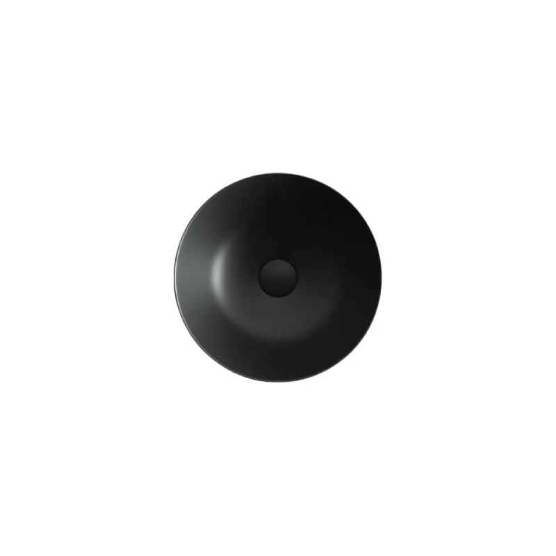 Умывальник чаша Ceramicanova Element накладная, круглая, цвет чёрный матовый 358х358х155 мм CN6004