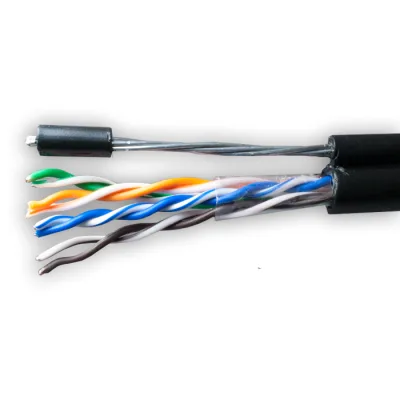 Витая пара U/UTP кат 5e 4x2x0.51 Premium Cu PE OUT T-FG8 трос 305м
