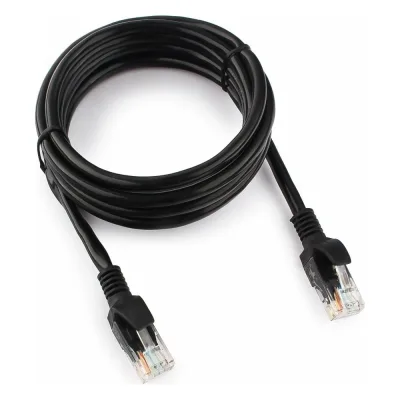 Патч-корд Cablexpert UTP кат.5e, 2м, литой, многожильный чёрный PP12-2M/BK