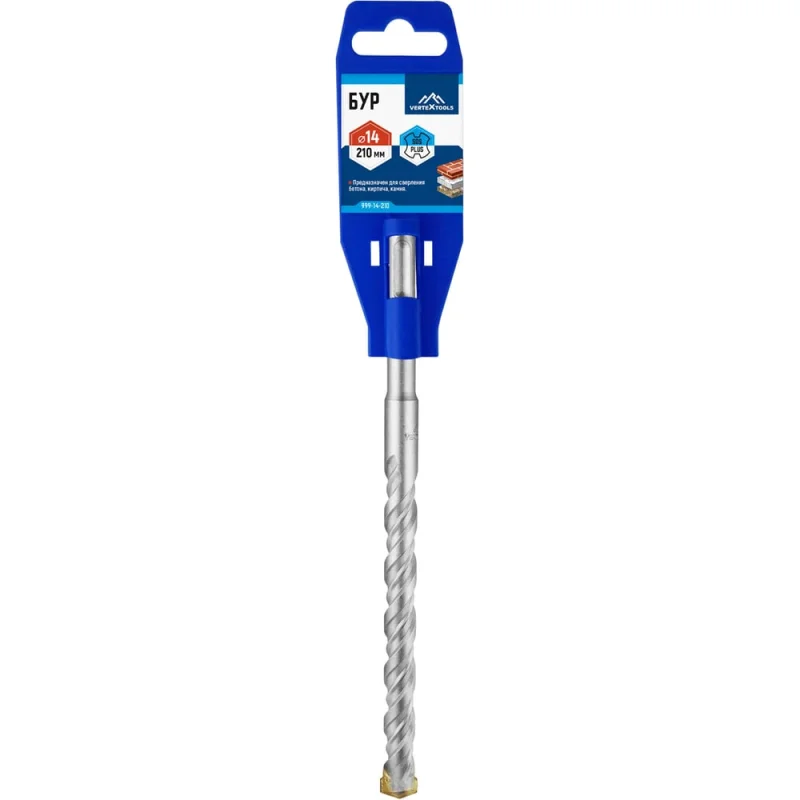 Бур SDS-plus (14х210 мм) Vertextools 999-14-210