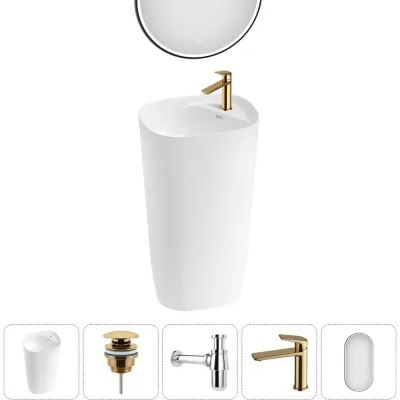 Комплект Wellsee 5 в 1 Lavinia Boho Bathroom Sink напольная раковина 50x45x88,5 см 33 20219403R