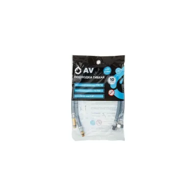 Комплект гибкой подводки AV Engineeringдля воды nylon Lt иголка м10 - гайка 1/2" 60 см AVE21860