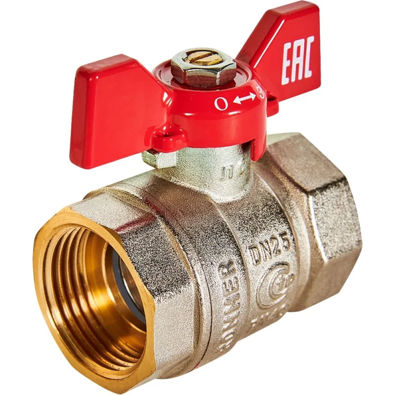 Кран шаровой ROMMER, ВР/ВР, ручка бабочка, 1 дюйм RBV-0003-2110225 RG00938RJN9LOP