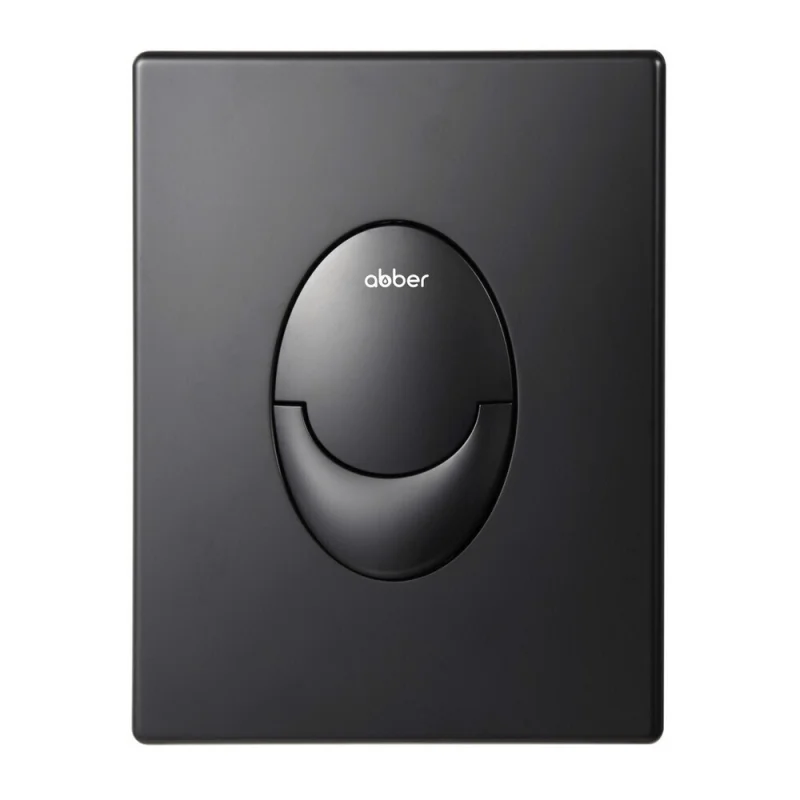 Клавиша смыва для инсталляций Abber пневматическая черная матовая (AC0125MB)