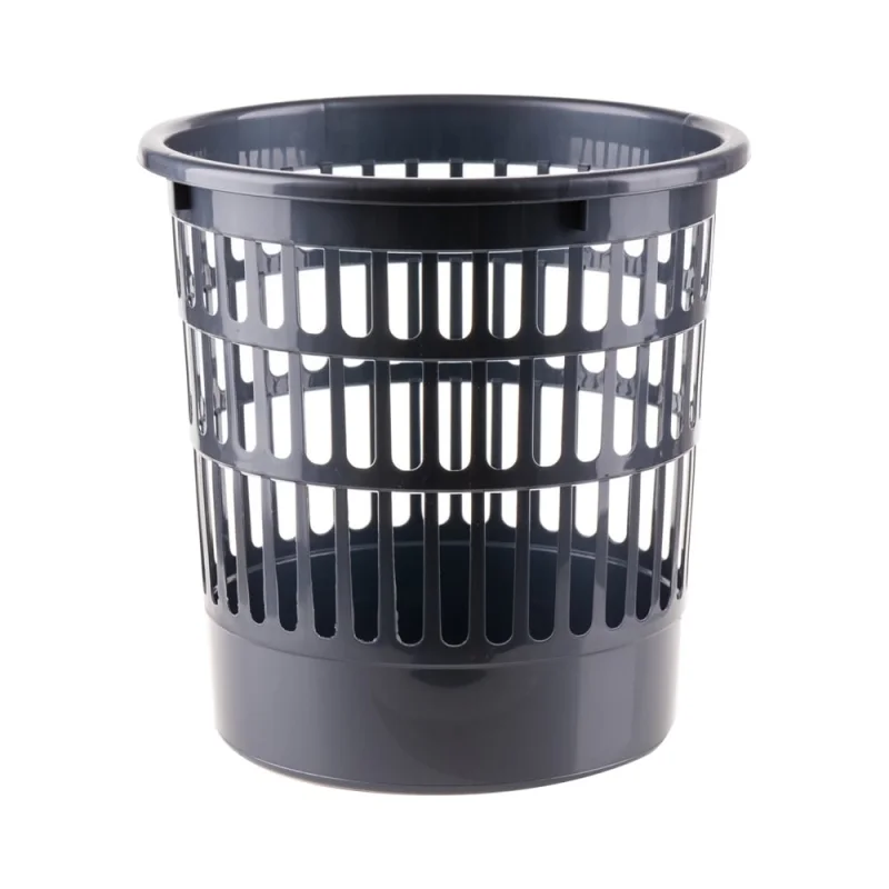 Корзина для бумаг OfficeClean 9л, сетчатая, серая 299872