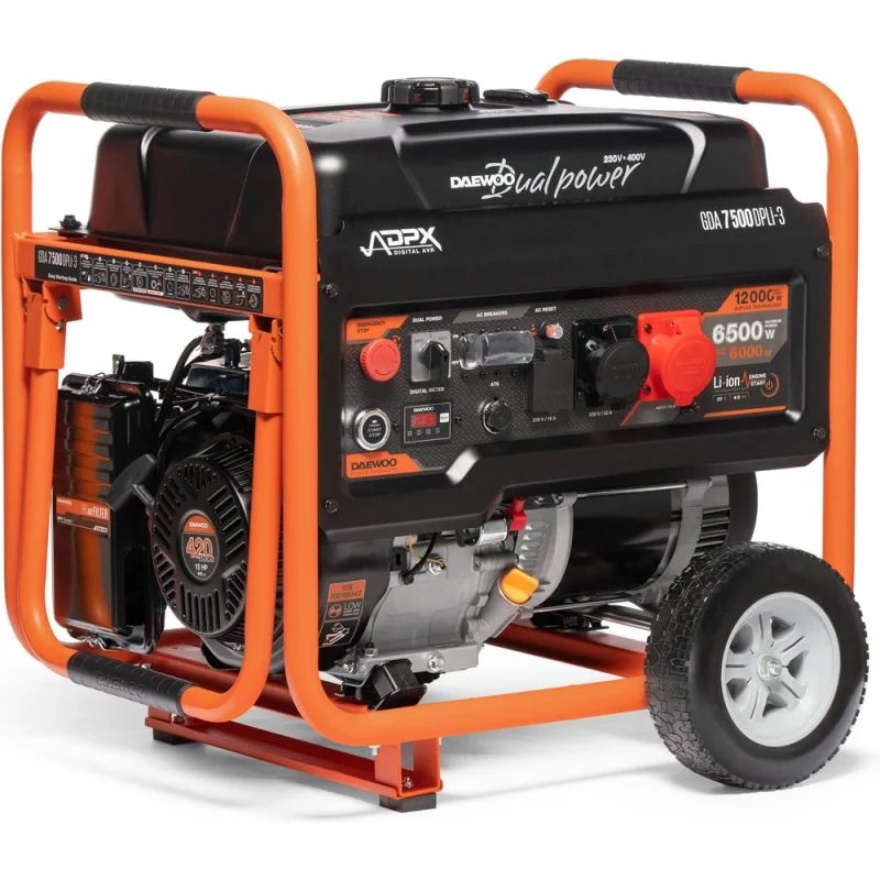 Генератор бензиновый DAEWOO с функцией Dual Power GDA 7500DPLi-3