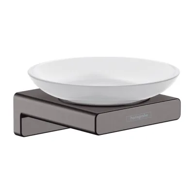 Мыльница Hansgrohe шлифованный черный, хром 41746340 00000092131