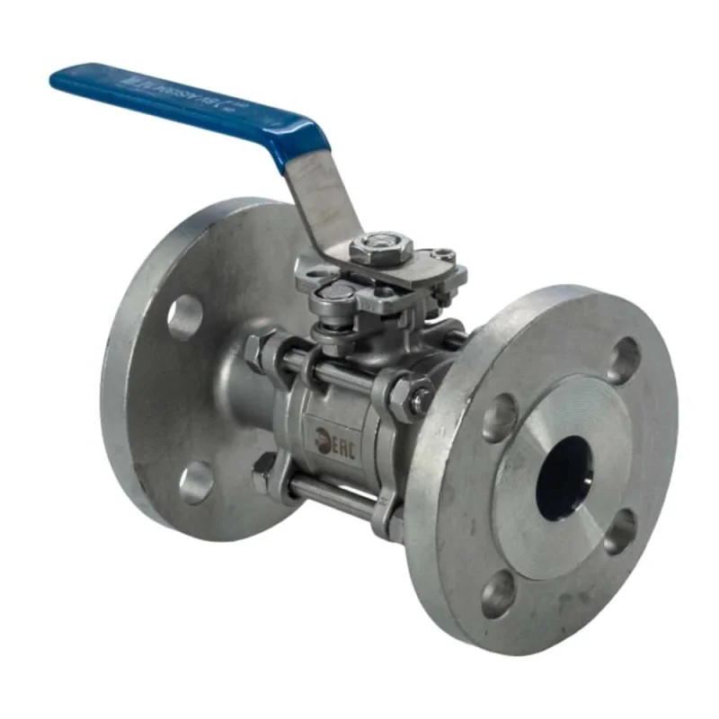 Кран шаровый фланцевый под привод NEWKEY нержавеющий (3PC), AISI304 DN32 (1_1/4), (CF8), PN40 NK-BFph32/4