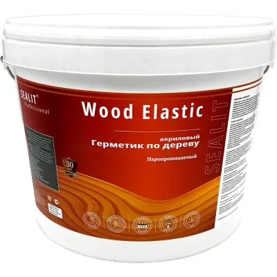 Герметик для дерева Sealit Wood Elastic акриловый 15 кг Пиния 136153