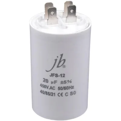 Пусковой конденсатор JB 20uF 450VAC +/-5_(JFS12A6206J000000B) JFS-12 (клеммы) 40_65 00-00017315