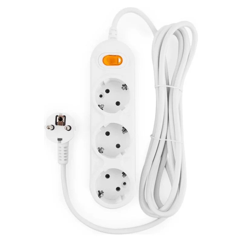 Удлинитель Power Cube 3р с/з, без выкл. 3500 Вт, 16 А, 3м 3*1,5 (черный) PC-6B-3M