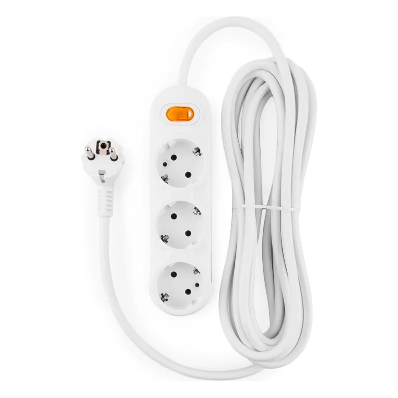 Удлинитель Power Cube 3р с/з выкл., 3500 Вт, 16 А, 5 м 3*1,5 (черный) PC-7B-5M