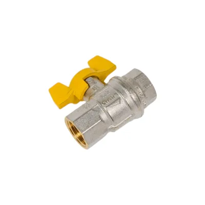 Шаровой кран для газа RUB ROMA 1/2 DN15 PN40, ВР-ВР, (S.84), бабочка S84D06