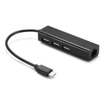 USB-хаб KS-is KS-339 с портом RJ45 LAN KS-339B