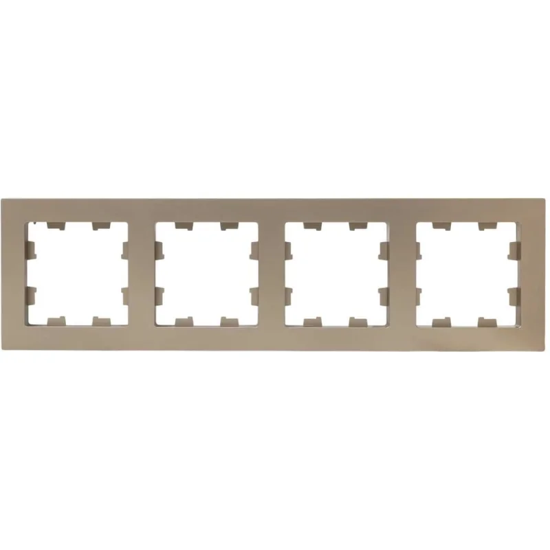 Рамка EKF Эпика 4-местная, шампань, пластик UP1-FPC-04