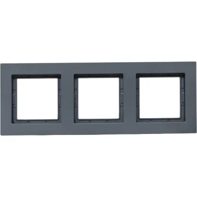 Рамка EKF Эпика 3-местная, IP44, графит, пластик UP1-FPG-03-44