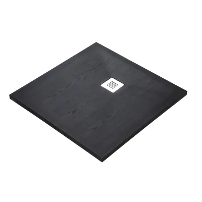 Поддон WasserKraft Dill искусственный камень 90х90х3,5 см квадрат черный низкий (61T03)