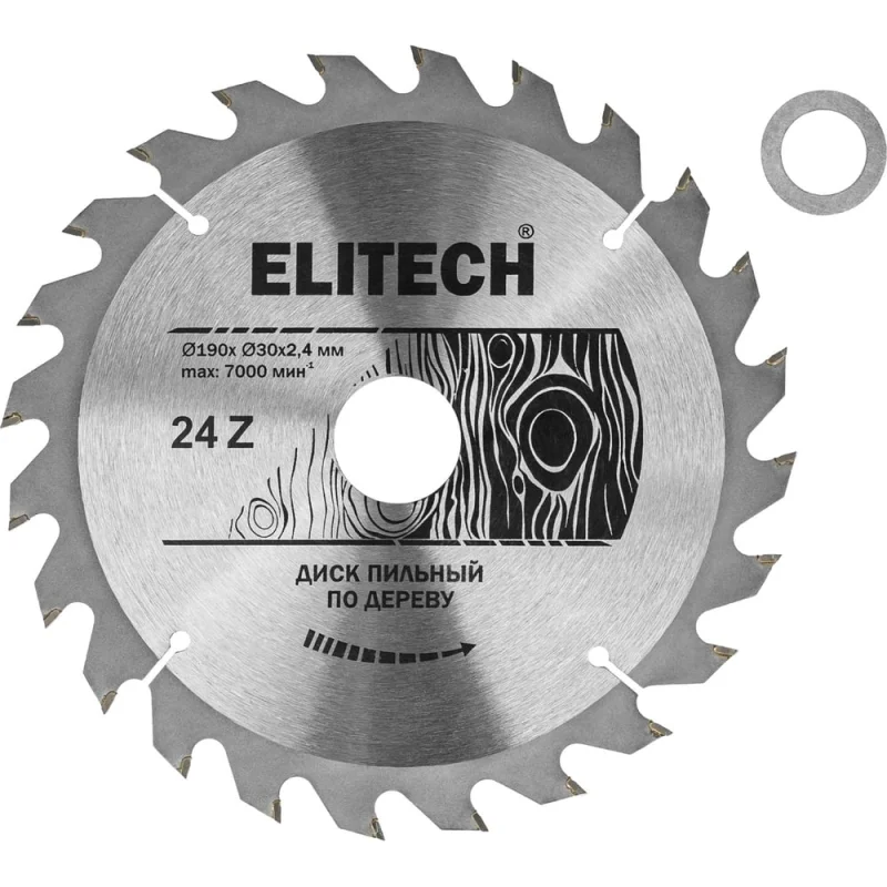 ΠΠΈΡΠΊ ΠΏΠΈΠ»ΡΠ½ΡΠΉ Elitech 1820.054200 (190ΠΌΠΌ, 24Π·ΡΠ±, Π΄Π΅ΡΠ΅Π²ΠΎ) 187769