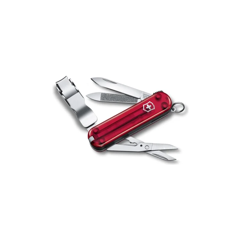 Полупрозрачный красный нож 65 мм 8 функций Victorinox Classic Nail Clip 580 0.6463.T