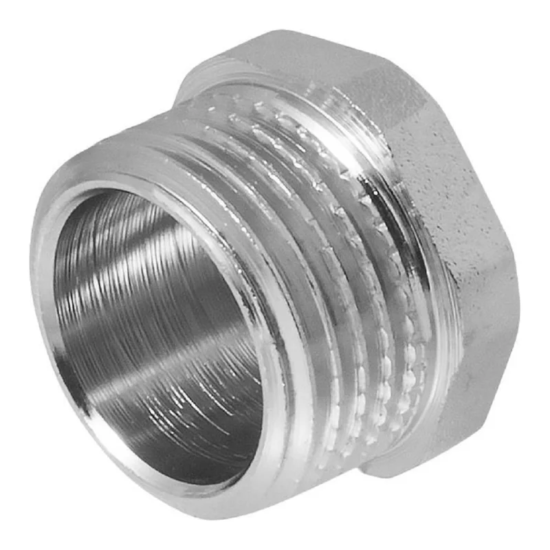 Заглушка сантехническая в трубу MPF 1/2" пробка латунная никелированная наружная резьба ИС.072277
